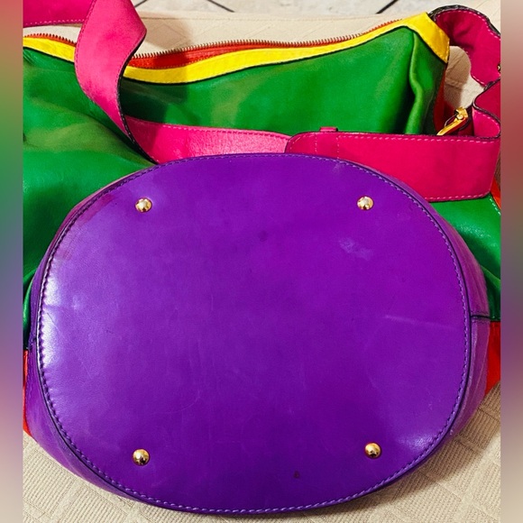 Celine multicolor genuine leather bucket bag - Picture 6 of 14